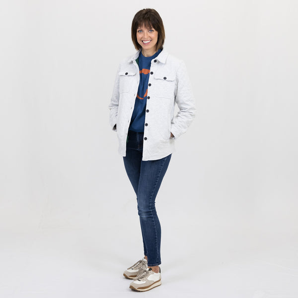 Rock Monkey White Quilted Jacket