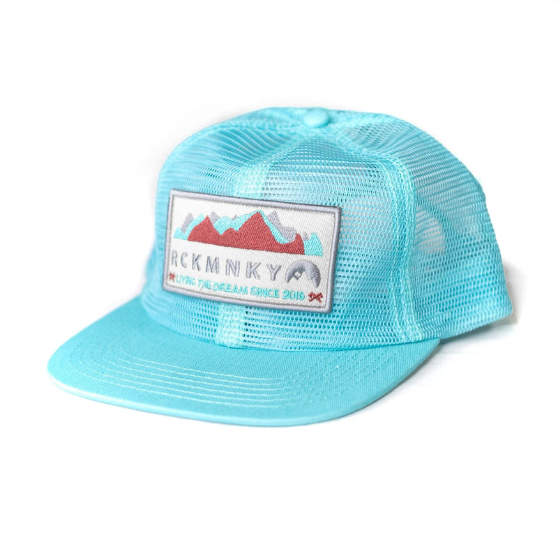 Mountain Waves Hat - Teal-Hat-Rock Monkey Outfitters