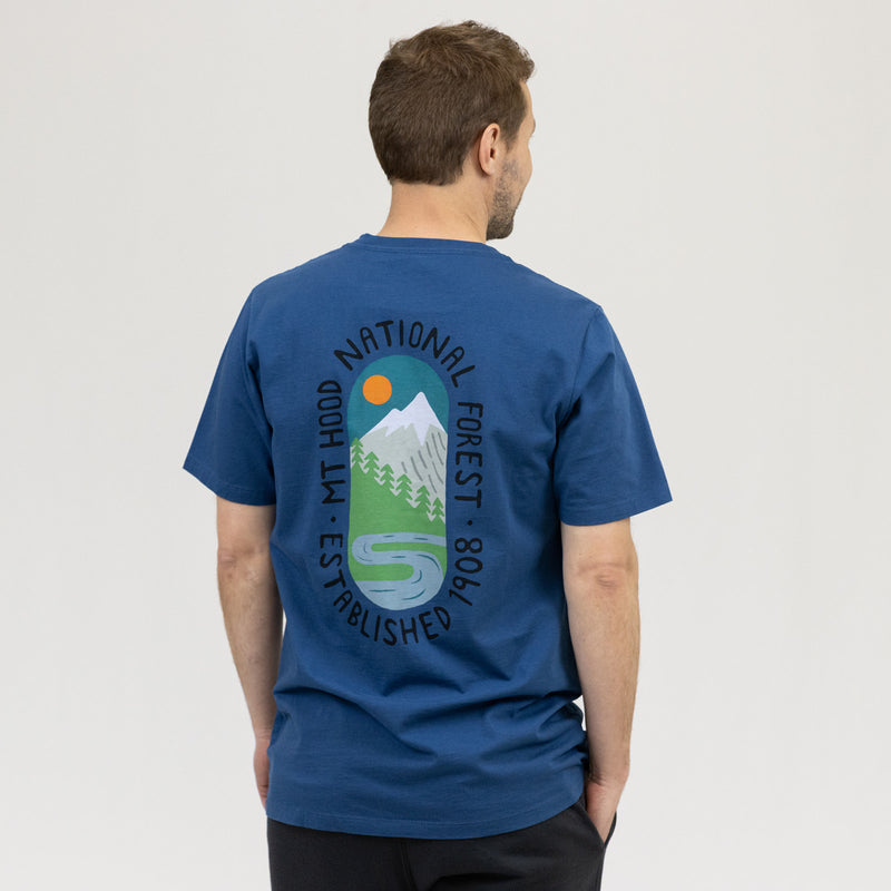 Mount Hood Tee - Short Sleeve - Cool Blue