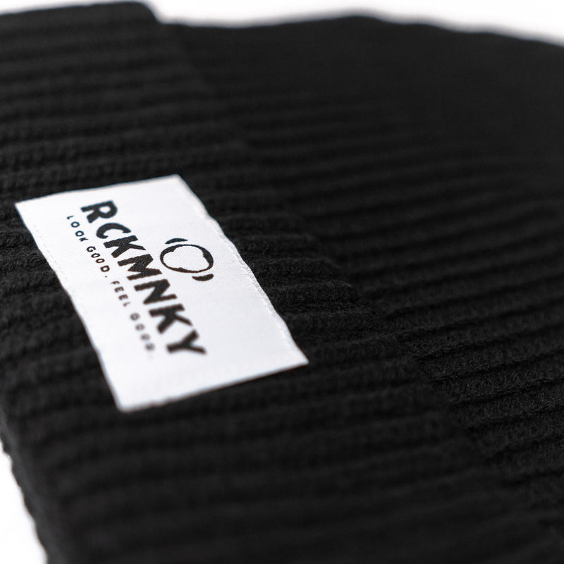 RCKMNKY Beanie - Black-hats-Rock Monkey Outfitters